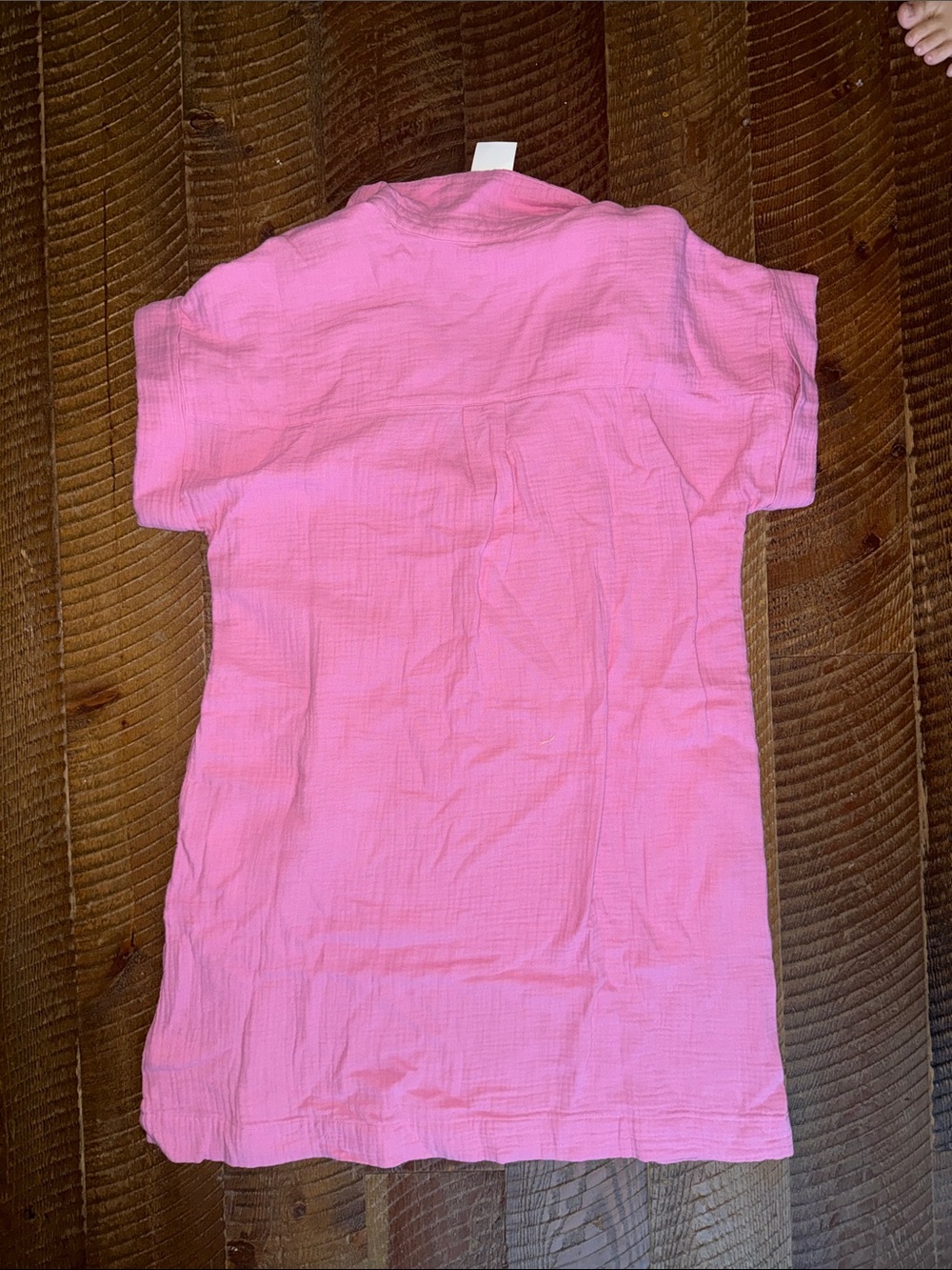 J. Crew Pink Cotton Gauze Polo Tunic - Picture 5 of 5